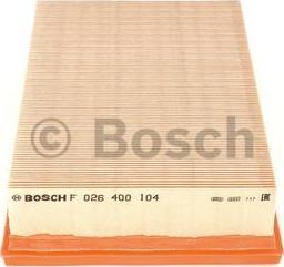 BOSCH F 026 400 104 - Gaisa filtrs autodraugiem.lv