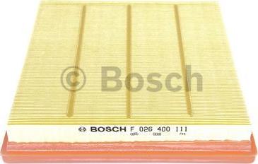 BOSCH F 026 400 111 - Gaisa filtrs autodraugiem.lv