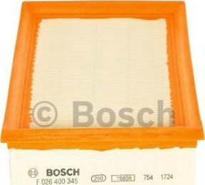 BOSCH F 026 400 345 - Gaisa filtrs autodraugiem.lv