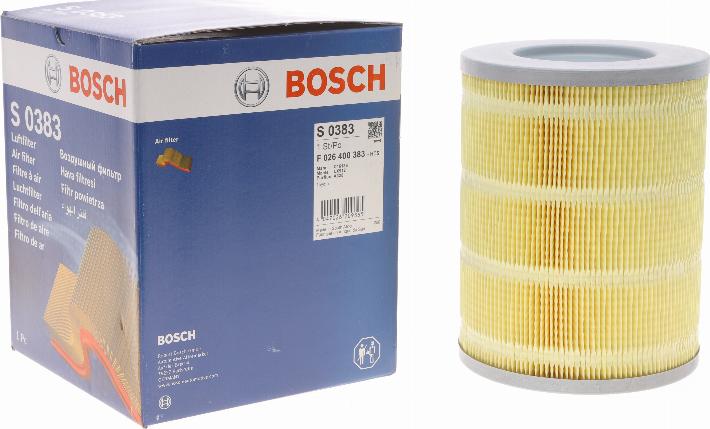 BOSCH F 026 400 383 - Gaisa filtrs autodraugiem.lv