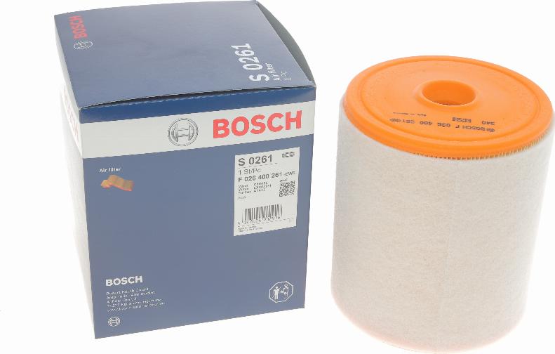 BOSCH F 026 400 261 - Gaisa filtrs autodraugiem.lv