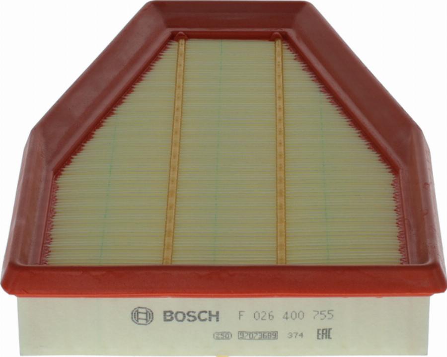 BOSCH F 026 400 755 - Gaisa filtrs autodraugiem.lv