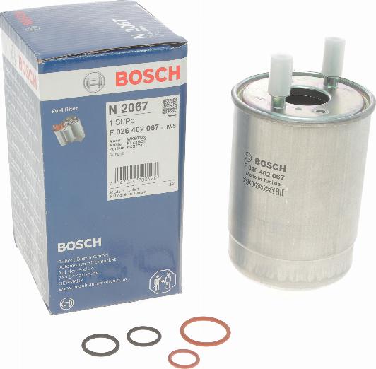 BOSCH F 026 402 067 - Degvielas filtrs autodraugiem.lv