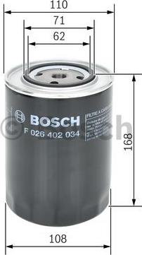 BOSCH F 026 402 034 - Degvielas filtrs autodraugiem.lv