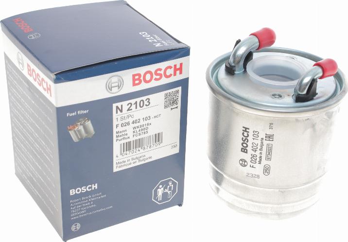 BOSCH F 026 402 103 - Degvielas filtrs autodraugiem.lv