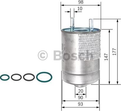 BOSCH F 026 402 850 - Degvielas filtrs autodraugiem.lv