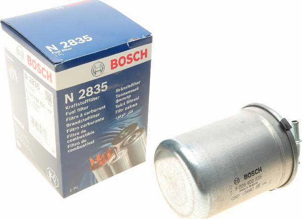 BOSCH F 026 402 835 - Degvielas filtrs autodraugiem.lv