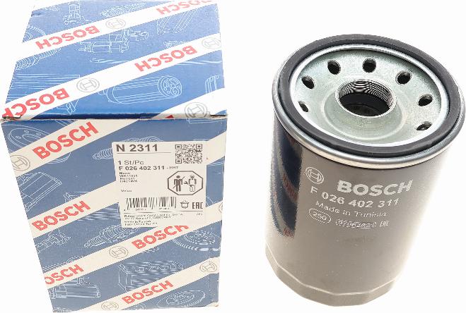 BOSCH F 026 402 311 - Degvielas filtrs autodraugiem.lv