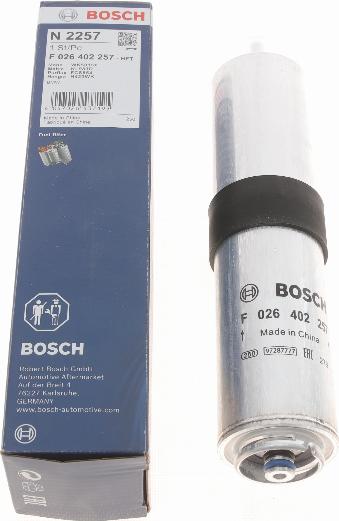 BOSCH F 026 402 257 - Degvielas filtrs autodraugiem.lv