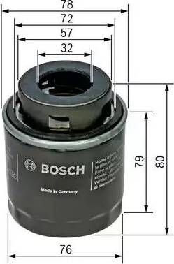 BOSCH F026407079 - Eļļas filtrs autodraugiem.lv