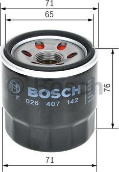 BOSCH F 026 407 142 - Eļļas filtrs autodraugiem.lv