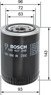 BOSCH F 026 407 248 - Eļļas filtrs autodraugiem.lv