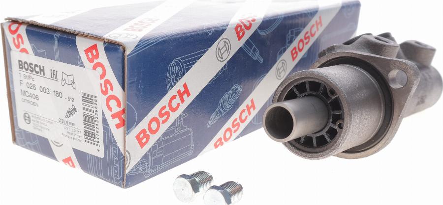 BOSCH F 026 003 180 - Galvenais bremžu cilindrs autodraugiem.lv