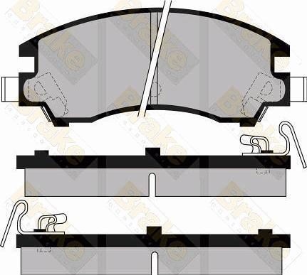 Brake Engineering PA477 - Bremžu uzliku kompl., Disku bremzes autodraugiem.lv