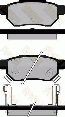 Brake Engineering PA545 - Bremžu uzliku kompl., Disku bremzes autodraugiem.lv