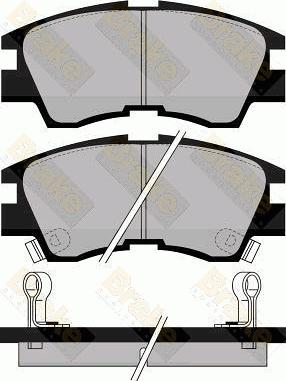 Brake Engineering PA552 - Bremžu uzliku kompl., Disku bremzes autodraugiem.lv