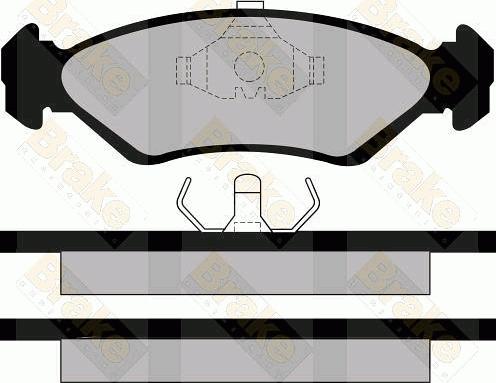 Brake Engineering PA517 - Bremžu uzliku kompl., Disku bremzes autodraugiem.lv