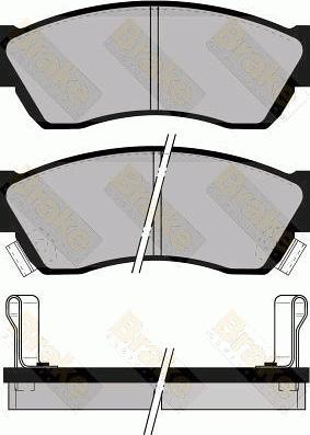 Brake Engineering PA576 - Bremžu uzliku kompl., Disku bremzes autodraugiem.lv