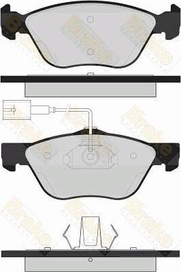 Brake Engineering PA1580 - Bremžu uzliku kompl., Disku bremzes autodraugiem.lv