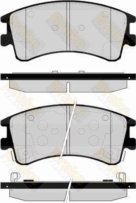 Brake Engineering PA1537 - Bremžu uzliku kompl., Disku bremzes autodraugiem.lv