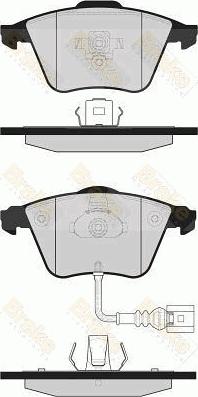 Brake Engineering PA1681 - Bremžu uzliku kompl., Disku bremzes autodraugiem.lv