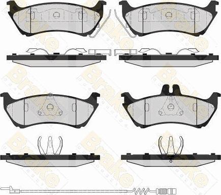 Brake Engineering PA1637 - Bremžu uzliku kompl., Disku bremzes autodraugiem.lv