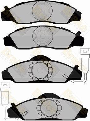 Brake Engineering PA1158 - Bremžu uzliku kompl., Disku bremzes autodraugiem.lv