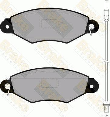 Brake Engineering PA1822 - Bremžu uzliku kompl., Disku bremzes autodraugiem.lv