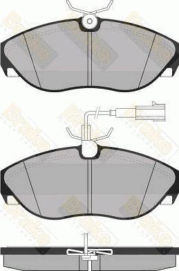 Brake Engineering PA1287 - Bremžu uzliku kompl., Disku bremzes autodraugiem.lv