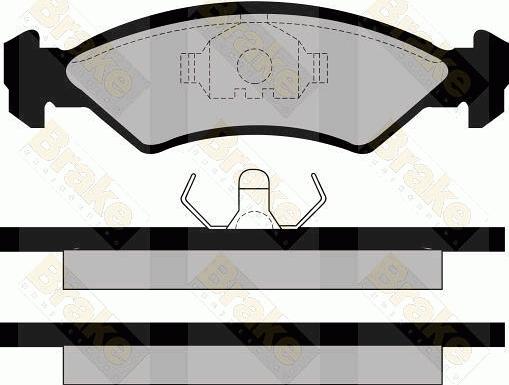 Brake Engineering PA353 - Bremžu uzliku kompl., Disku bremzes autodraugiem.lv