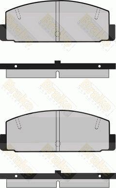 Brake Engineering PA367 - Bremžu uzliku kompl., Disku bremzes autodraugiem.lv