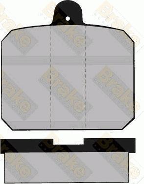 Brake Engineering PA334 - Bremžu uzliku kompl., Disku bremzes autodraugiem.lv