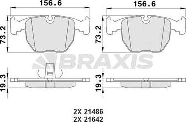 Braxis AA0110 - Bremžu uzliku kompl., Disku bremzes autodraugiem.lv