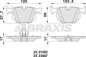 Braxis AA0388 - Bremžu uzliku kompl., Disku bremzes autodraugiem.lv