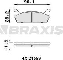 Braxis AA0296 - Bremžu uzliku kompl., Disku bremzes autodraugiem.lv