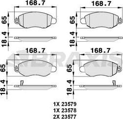 Braxis AB0047 - Bremžu uzliku kompl., Disku bremzes autodraugiem.lv