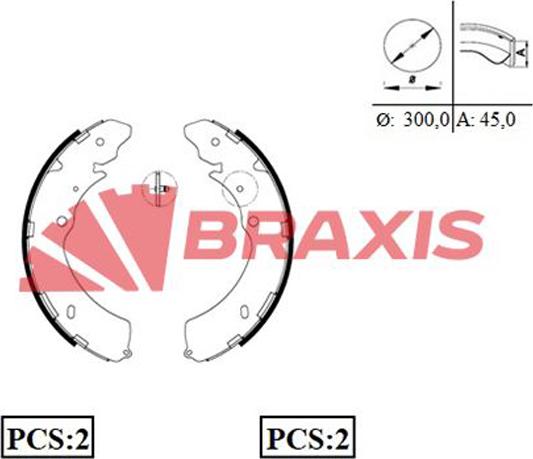 Braxis AC0090 - Bremžu loku komplekts autodraugiem.lv