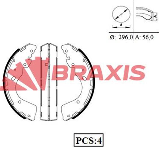 Braxis AC0097 - Bremžu loku komplekts autodraugiem.lv