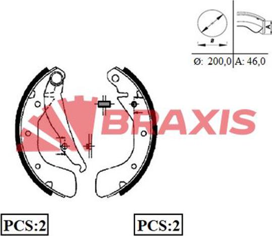 Braxis AC0056 - Bremžu loku komplekts autodraugiem.lv