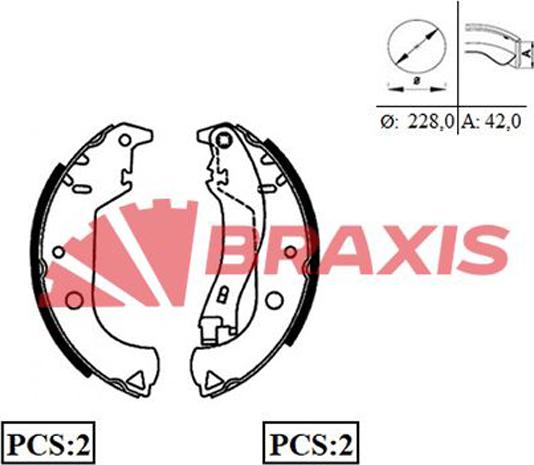 Braxis AC0050 - Bremžu loku komplekts autodraugiem.lv