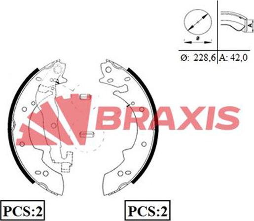 Braxis AC0053 - Bremžu loku komplekts autodraugiem.lv