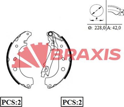 Braxis AC0069 - Bremžu loku komplekts autodraugiem.lv