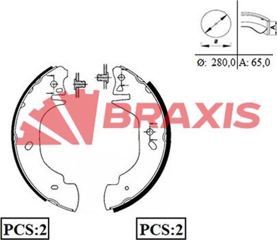 Braxis AC0009 - Bremžu loku komplekts autodraugiem.lv