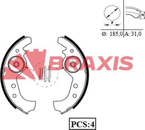 Braxis AC0005 - Bremžu loku komplekts autodraugiem.lv