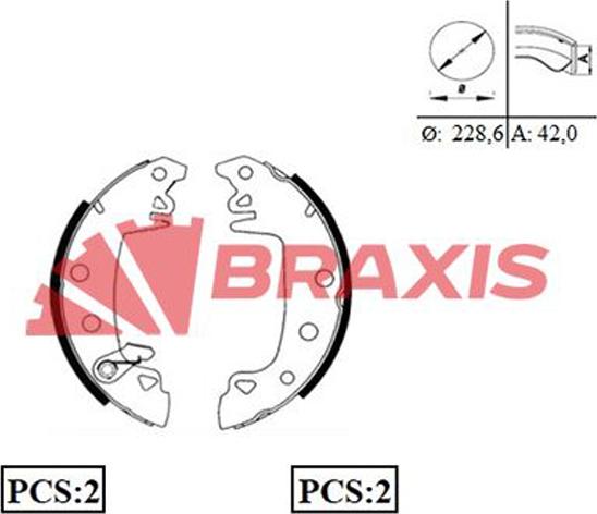 Braxis AC0001 - Bremžu loku komplekts autodraugiem.lv