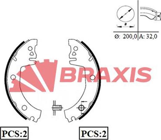 Braxis AC0015 - Bremžu loku komplekts autodraugiem.lv