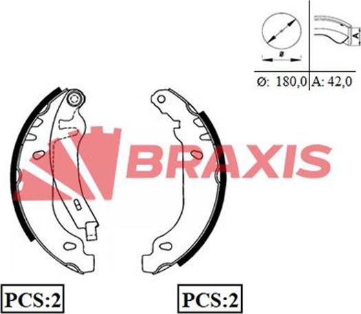 Braxis AC0013 - Bremžu loku komplekts autodraugiem.lv