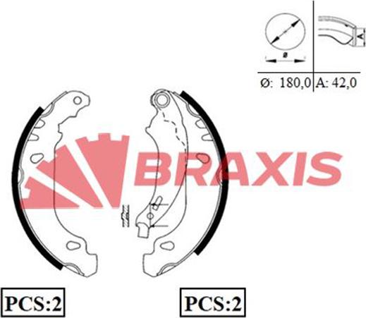 Braxis AC0036 - Bremžu loku komplekts autodraugiem.lv