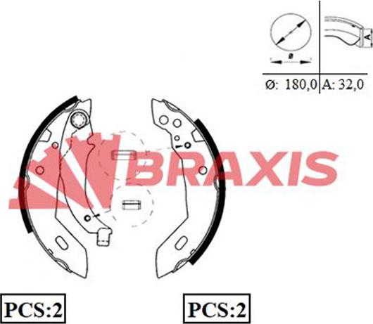 Braxis AC0028 - Bremžu loku komplekts autodraugiem.lv