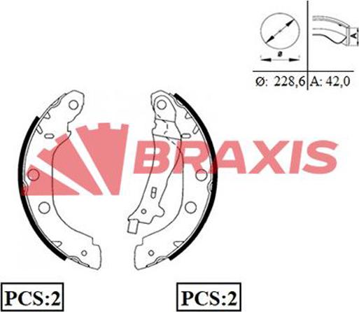 Braxis AC0027 - Bremžu loku komplekts autodraugiem.lv